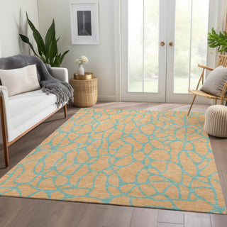 Piper Looms Mayfield Geometric AMF1023 Peach Machine Washable Area Rug Lifestyle Image Feature