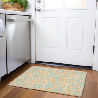 Piper Looms Mayfield Geometric AMF1023 Peach Machine Washable Area Rug Scatter Lifestyle Image Feature