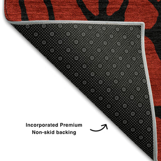 Piper Looms Mayfield Geometric AMF1023 Red Machine Washable Area Rug Backing Image