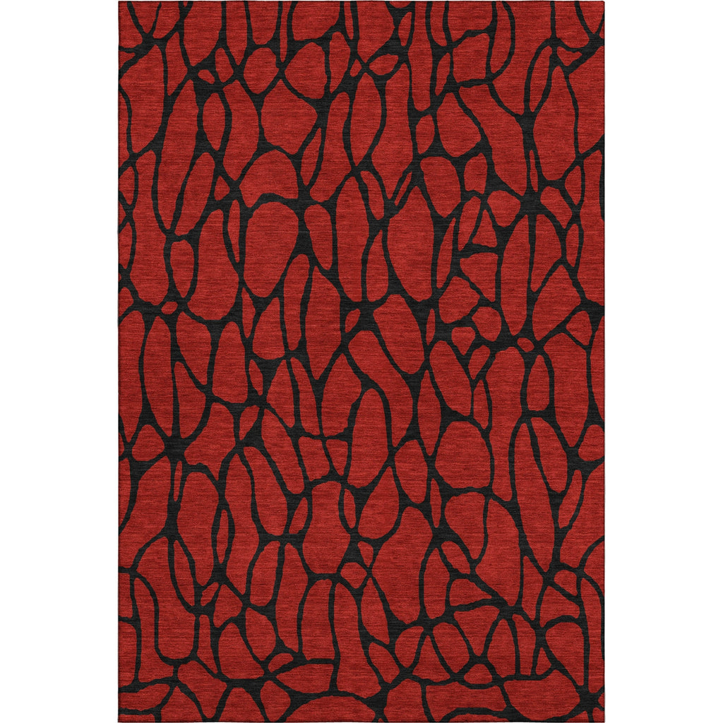 Piper Looms Mayfield Geometric AMF1023 Red Machine Washable Area Rug main image