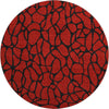 Piper Looms Mayfield Geometric AMF1023 Red Machine Washable Area Rug Round Main Image