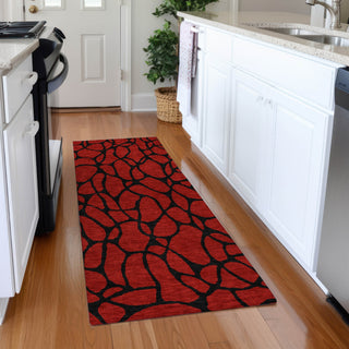 Piper Looms Mayfield Geometric AMF1023 Red Machine Washable Area Rug Runner Lifestyle Image Feature