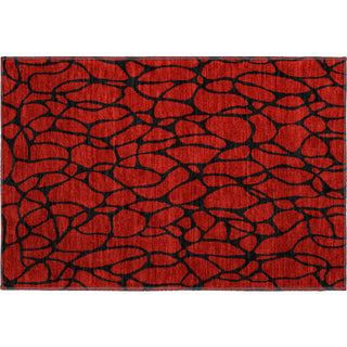 Piper Looms Mayfield Geometric AMF1023 Red Machine Washable Area Rug Scatter Main Image