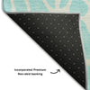 Piper Looms Mayfield Geometric AMF1024 Aqua Machine Washable Area Rug Backing Image