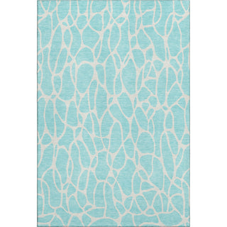 Piper Looms Mayfield Geometric AMF1024 Aqua Machine Washable Area Rug main image