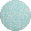 Piper Looms Mayfield Geometric AMF1024 Aqua Machine Washable Area Rug Round Main Image