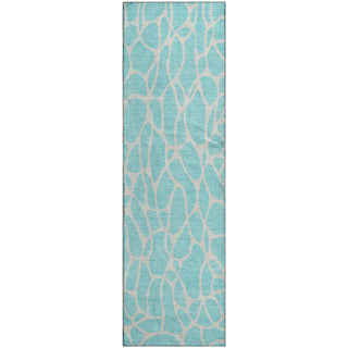 Piper Looms Mayfield Geometric AMF1024 Aqua Machine Washable Area Rug Runner Main Image