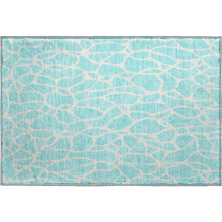 Piper Looms Mayfield Geometric AMF1024 Aqua Machine Washable Area Rug Scatter Main Image