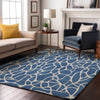 Piper Looms Mayfield Geometric AMF1024 Blue Machine Washable Area Rug Lifestyle Image Feature