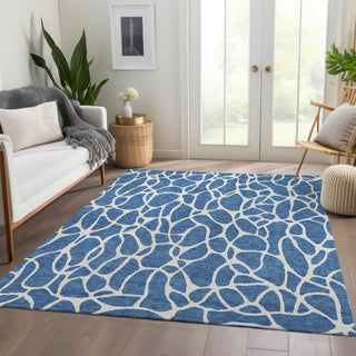 Piper Looms Mayfield Geometric AMF1024 Blue Machine Washable Area Rug Lifestyle Image Feature