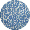 Piper Looms Mayfield Geometric AMF1024 Blue Machine Washable Area Rug Round Main Image