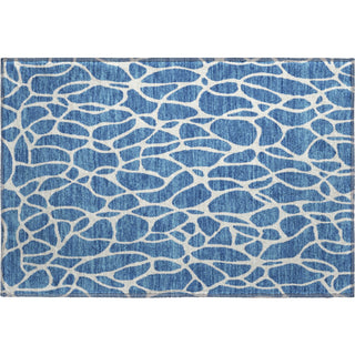 Piper Looms Mayfield Geometric AMF1024 Blue Machine Washable Area Rug Scatter Main Image
