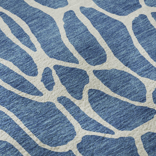 Piper Looms Mayfield Geometric AMF1024 Blue Machine Washable Area Rug Swatch Image