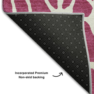 Piper Looms Mayfield Geometric AMF1024 Blush Machine Washable Area Rug Backing Image