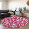 Piper Looms Mayfield Geometric AMF1024 Blush Machine Washable Area Rug Round Lifestyle Image Feature