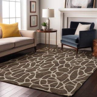Piper Looms Mayfield Geometric AMF1024 Fudge Machine Washable Area Rug Lifestyle Image Feature