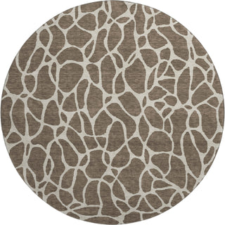 Piper Looms Mayfield Geometric AMF1024 Fudge Machine Washable Area Rug Round Main Image
