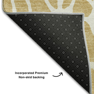 Piper Looms Mayfield Geometric AMF1024 Gold Machine Washable Area Rug Backing Image