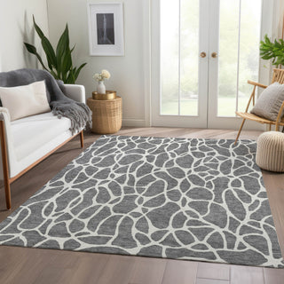 Piper Looms Mayfield Geometric AMF1024 Gray Machine Washable Area Rug Lifestyle Image Feature