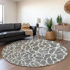Piper Looms Mayfield Geometric AMF1024 Gray Machine Washable Area Rug Round Lifestyle Image Feature