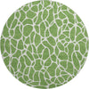 Piper Looms Mayfield Geometric AMF1024 Green Machine Washable Area Rug Round Main Image