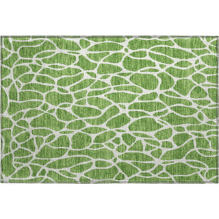 Piper Looms Mayfield Geometric AMF1024 Green Machine Washable Area Rug Scatter Main Image