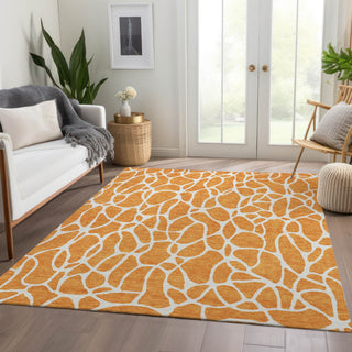 Piper Looms Mayfield Geometric AMF1024 Orange Machine Washable Area Rug Lifestyle Image Feature