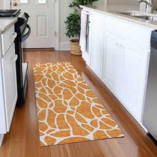 Piper Looms Mayfield Geometric AMF1024 Orange Machine Washable Area Rug Runner Lifestyle Image Feature