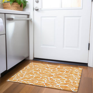 Piper Looms Mayfield Geometric AMF1024 Orange Machine Washable Area Rug Scatter Lifestyle Image Feature