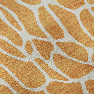 Piper Looms Mayfield Geometric AMF1024 Orange Machine Washable Area Rug Swatch Image