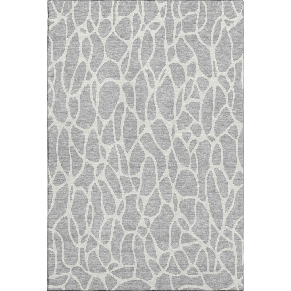 Piper Looms Mayfield Geometric AMF1024 Silver Machine Washable Area Rug main image