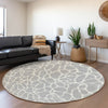 Piper Looms Mayfield Geometric AMF1024 Silver Machine Washable Area Rug Round Lifestyle Image Feature