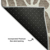 Piper Looms Mayfield Geometric AMF1024 Taupe Machine Washable Area Rug Backing Image