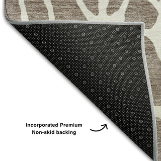 Piper Looms Mayfield Geometric AMF1024 Taupe Machine Washable Area Rug Backing Image