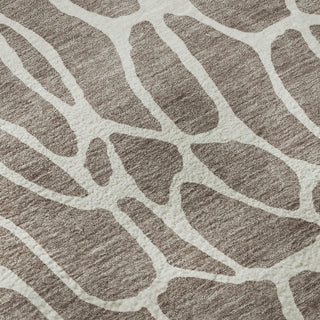Piper Looms Mayfield Geometric AMF1024 Taupe Machine Washable Area Rug Swatch Image