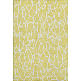 Piper Looms Mayfield Geometric AMF1024 Yellow Machine Washable Area Rug main image