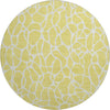 Piper Looms Mayfield Geometric AMF1024 Yellow Machine Washable Area Rug Round Main Image