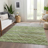 Piper Looms Mayfield Stripes AMF1025 Aloe Machine Washable Area Rug Lifestyle Image Feature