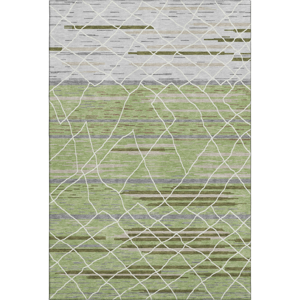 Piper Looms Mayfield Stripes AMF1025 Aloe Machine Washable Area Rug main image