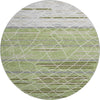 Piper Looms Mayfield Stripes AMF1025 Aloe Machine Washable Area Rug Round Main Image