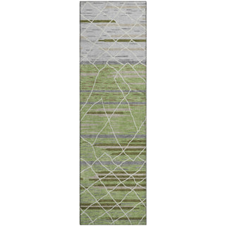 Piper Looms Mayfield Stripes AMF1025 Aloe Machine Washable Area Rug Runner Main Image