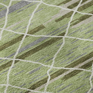 Piper Looms Mayfield Stripes AMF1025 Aloe Machine Washable Area Rug Swatch Image