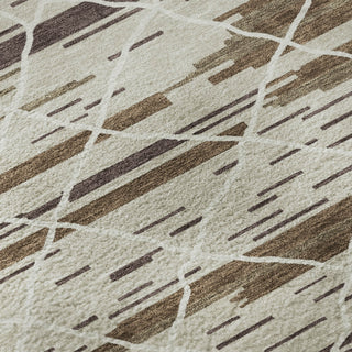 Piper Looms Mayfield Stripes AMF1025 Beige Machine Washable Area Rug Swatch Image