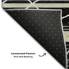 Piper Looms Mayfield Stripes AMF1025 Black Machine Washable Area Rug Backing Image