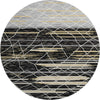 Piper Looms Mayfield Stripes AMF1025 Black Machine Washable Area Rug Round Main Image