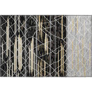 Piper Looms Mayfield Stripes AMF1025 Black Machine Washable Area Rug Scatter Main Image