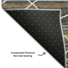 Piper Looms Mayfield Stripes AMF1025 Charcoal Machine Washable Area Rug Backing Image