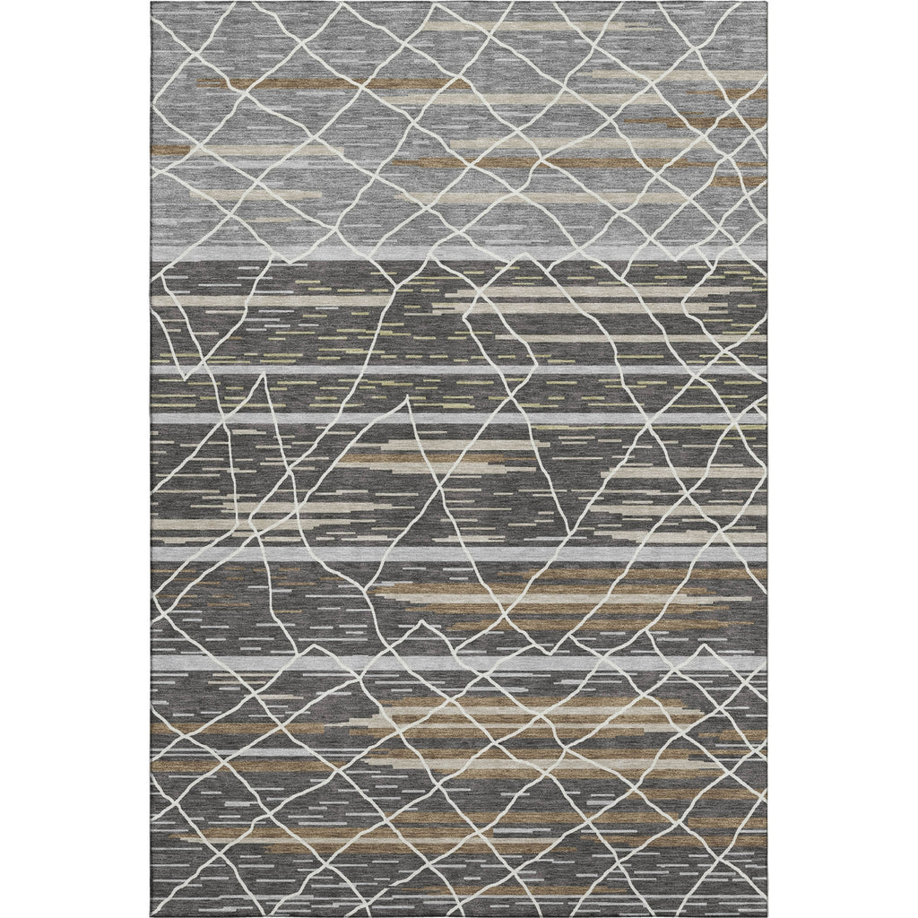 Piper Looms Mayfield Stripes AMF1025 Charcoal Machine Washable Area Rug main image