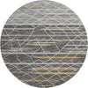 Piper Looms Mayfield Stripes AMF1025 Charcoal Machine Washable Area Rug Round Main Image