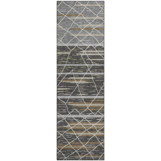 Piper Looms Mayfield Stripes AMF1025 Charcoal Machine Washable Area Rug Runner Main Image